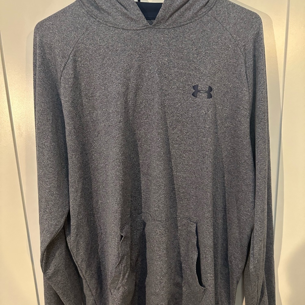 Under Armour Gray Hoodie with Soft Fabric and Iconic Logo